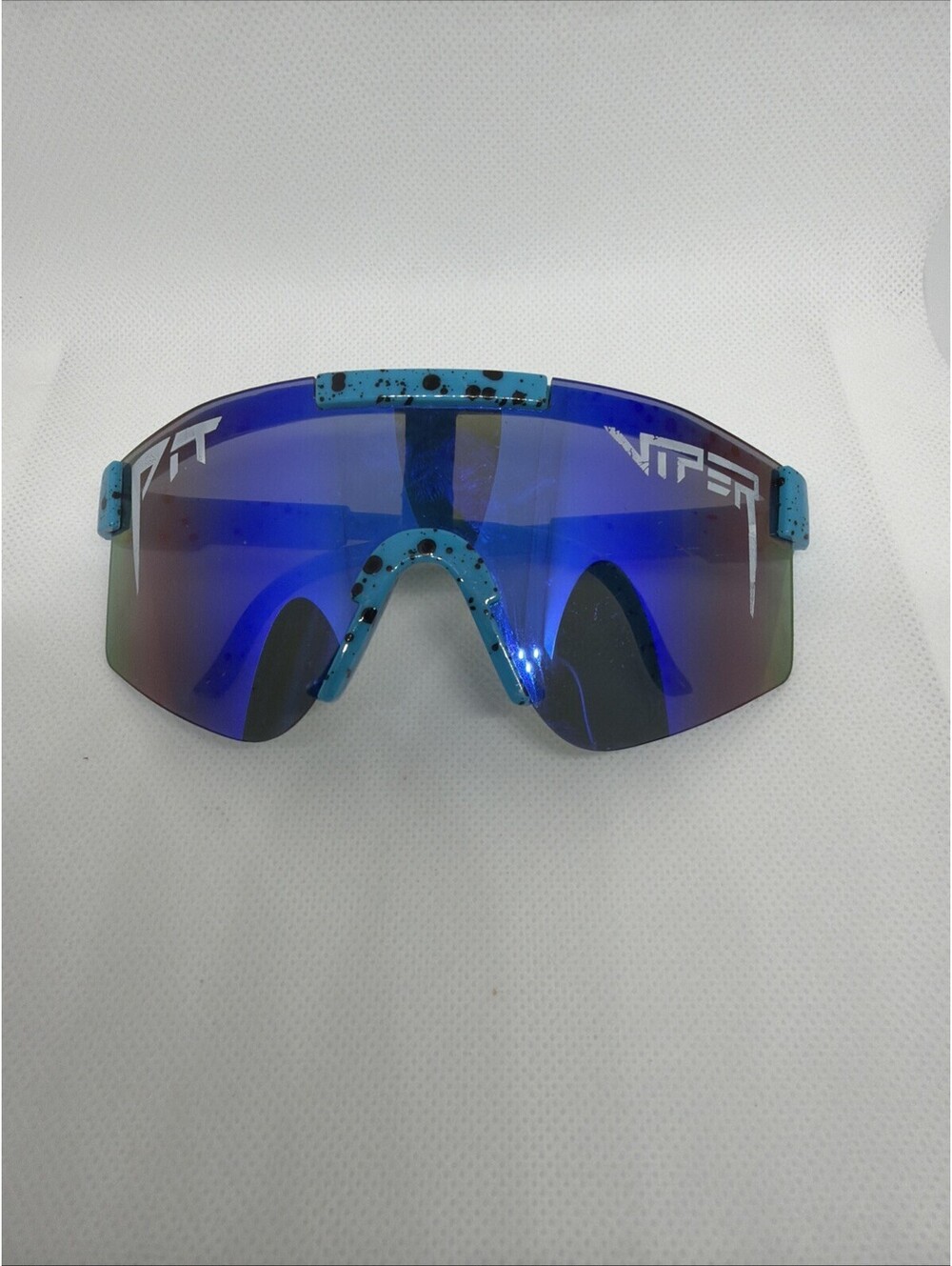 Pit Viper Shield Sunglasses Blue Speckled Plastic Frame